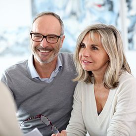 couple at a dental implant consultation