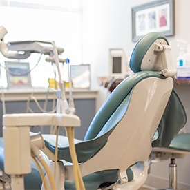 Smiling senior man at dental office