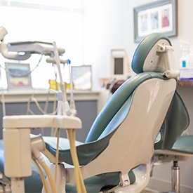 Smiling senior man at dental office