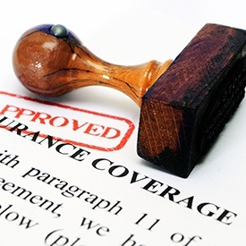 Insurance forms with approved stamp