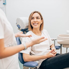 a closeup of a dental patient smiling