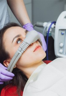 patient getting sedation dentistry in Dahlgren