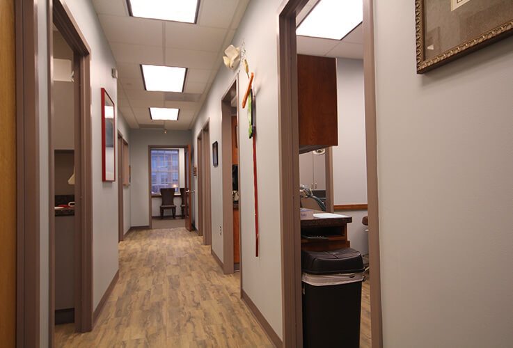 Hallway to treatment rooms