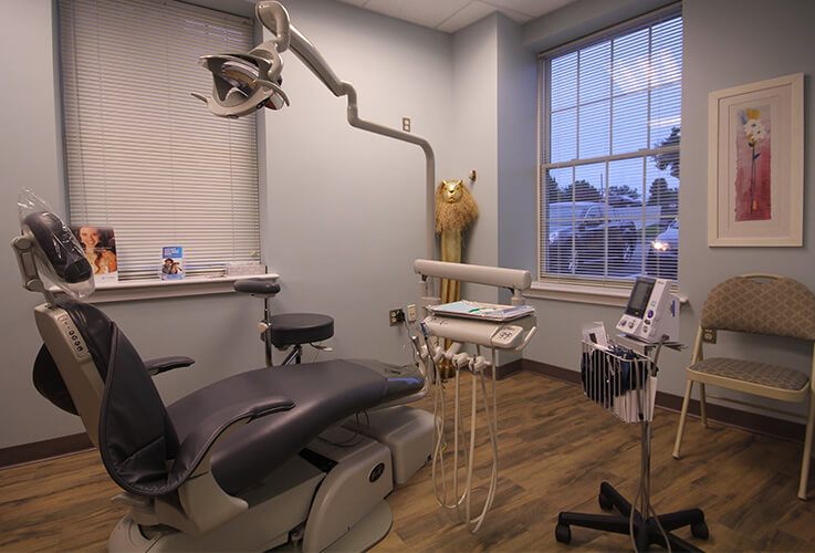 High tech and comfortable dental exam room