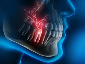 Digital model showing a toothache.