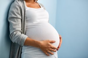 Woman at dentist during pregnancy