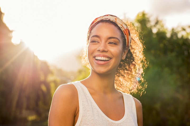 young adult with a beautiful smile